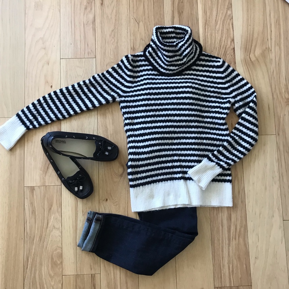 Banana Republic Striped Turtleneck Sweater